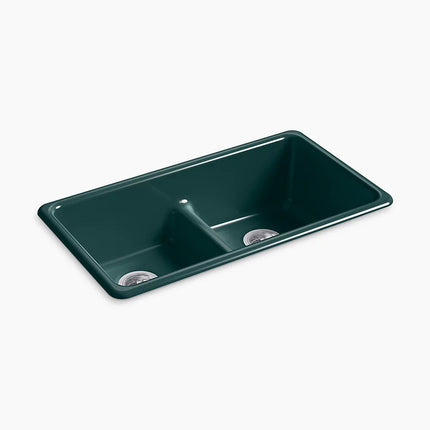 Kohler Iron/Tones Smart Divide 33" top-/undermount double-bowl kitchen sink K-5312-17 - Plumbing Market