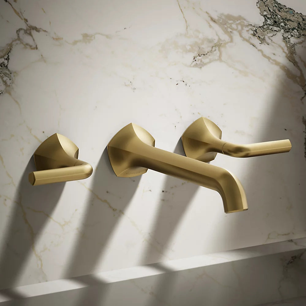 Kohler Occasion Wall-mount bathroom sink faucet Lever handle trim, 1.2 gpm K-T27013-4-2MB - Plumbing Market
