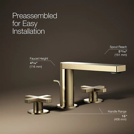 Kohler Composed Widespread bathroom sink faucet with Cross handles, 1.2 gpm K-73060-3-AF - Plumbing Market