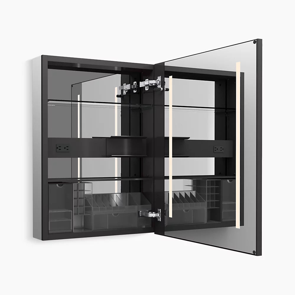 Kohler Collage 24" x 32" lighted framed medicine cabinet, right-hinged K-33690-R-NA - Plumbing Market
