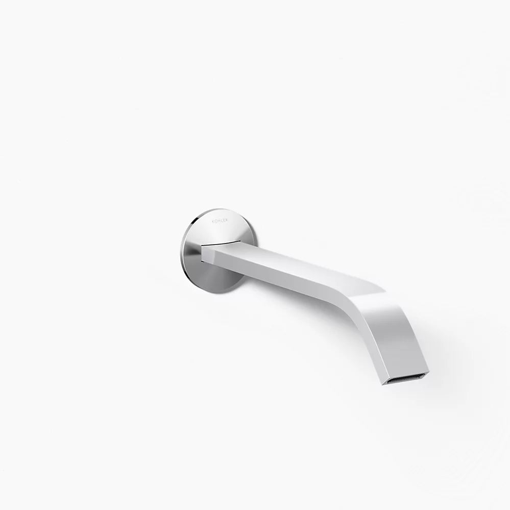 Kohler Components Wall-mount bathroom sink faucet spout with Ribbon design, 1.2 gpm K-T23888-CP - Plumbing Market