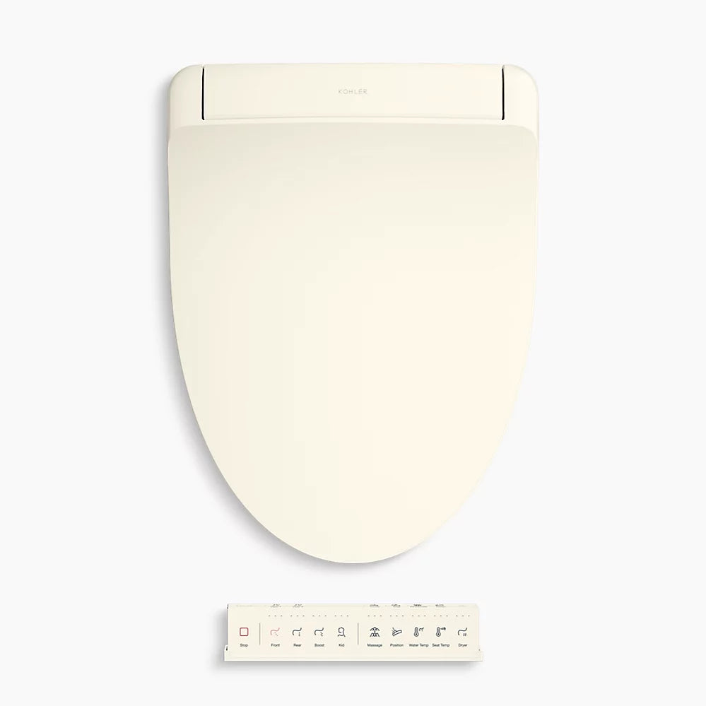 Kohler PureWash E930 Elongated bidet toilet seat with remote control K-28821-96 - Plumbing Market
