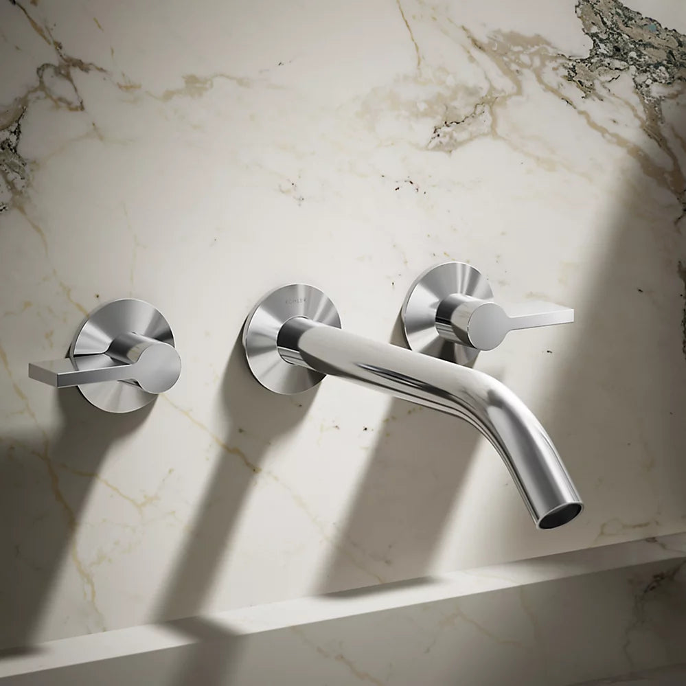 Kohler Components Wall-mount bathroom sink faucet Lever handle trim K-T77981-4-CP - Plumbing Market