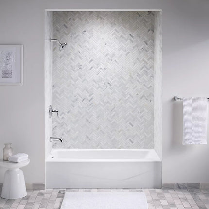 Kohler Villager 60" x 30-1/4" alcove bath, left drain K-715-0 - Plumbing Market