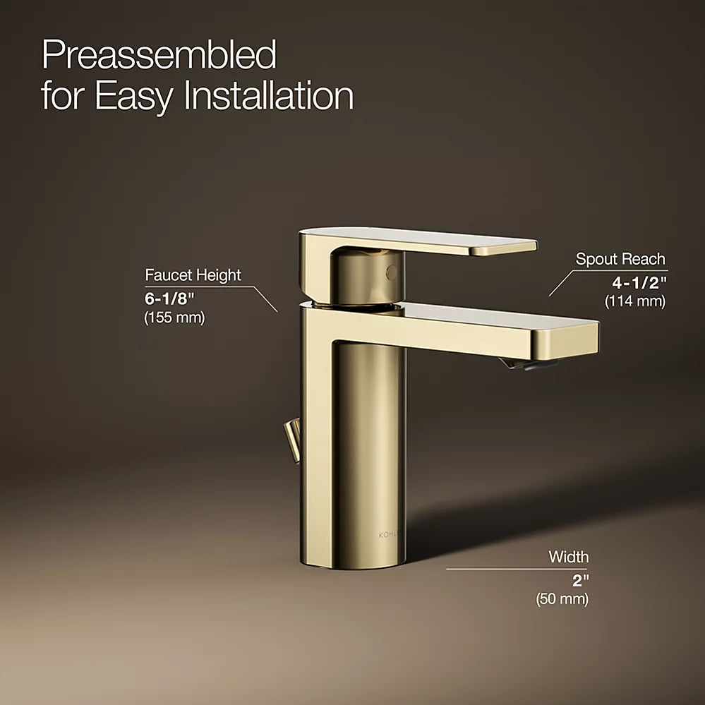 Kohler Parallel Single-handle bathroom sink faucet, 0.5 gpm K-23472-4N-AF - Plumbing Market