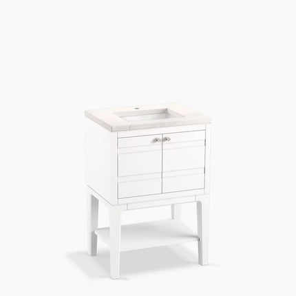 Kohler Helst 24" bathroom vanity cabinet with sink and quartz top K-33523-ASB-0 - Plumbing Market