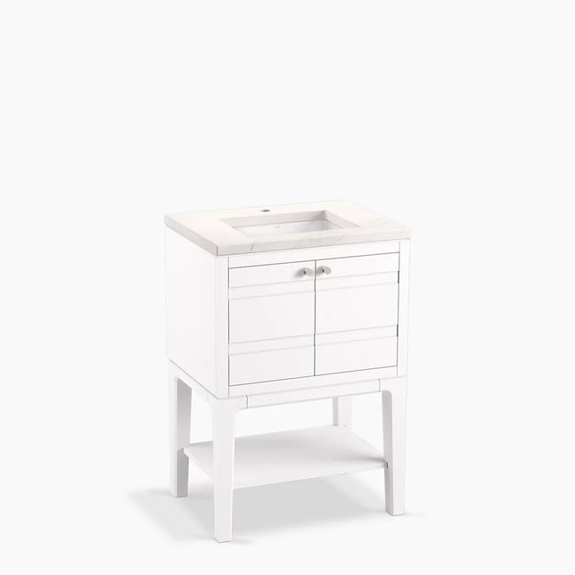 Kohler Helst 24" bathroom vanity cabinet with sink and quartz top K-33523-ASB-0 - Plumbing Market