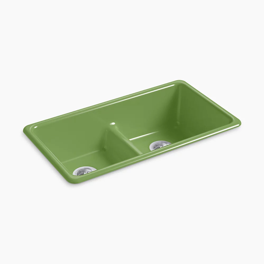 Kohler Iron/Tones Smart Divide 33" top-/undermount double-bowl kitchen sink K-5312-34 - Plumbing Market