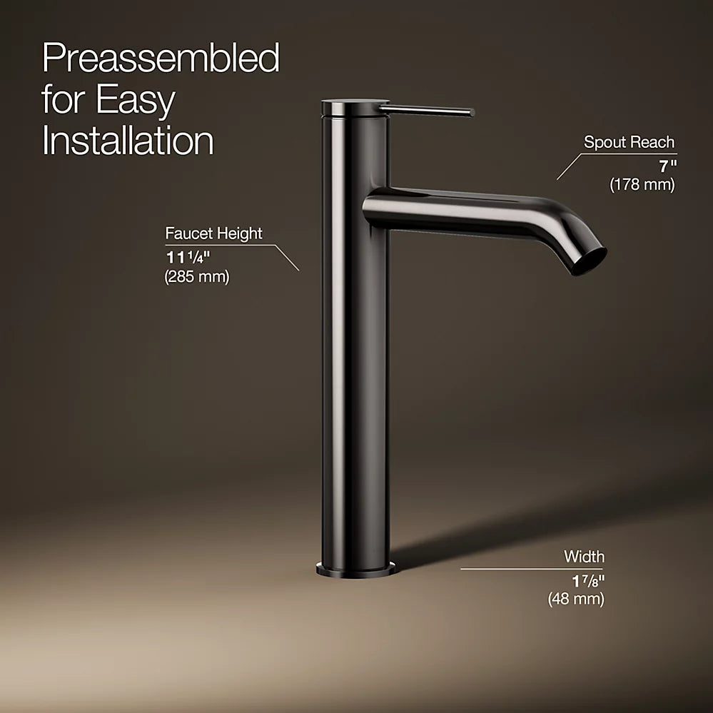 Kohler Components Tall single-handle bathroom sink faucet, 1.2 gpm K-77959-4A-TT - Plumbing Market