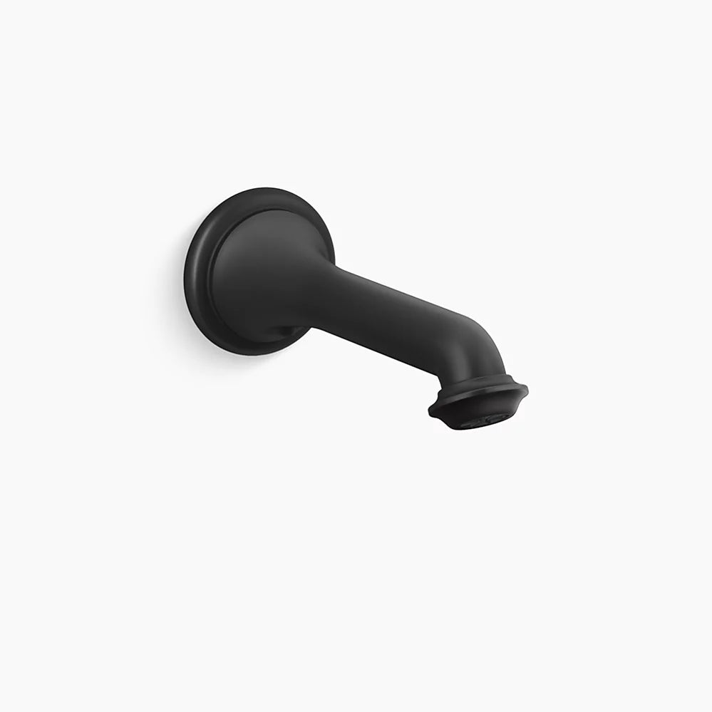 Kohler Artifacts Wall Mount Bathroom Faucet Bath Spout, Turned 72792-BL - Plumbing Market