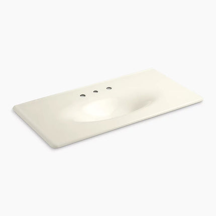 Kohler Iron/Impressions 43" Enameled cast iron vanity top with integrated oval sink K-3052-8-96 - Plumbing Market