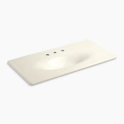 Kohler Iron/Impressions 43" Enameled cast iron vanity top with integrated oval sink K-3052-8-96 - Plumbing Market