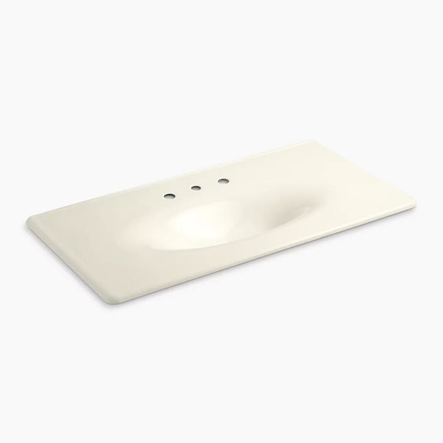 Kohler Iron/Impressions 43" Enameled cast iron vanity top with integrated oval sink K-3052-8-96 - Plumbing Market