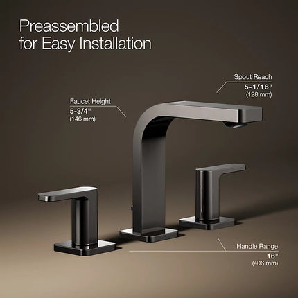 Kohler Parallel Widespread bathroom sink faucet, 0.5 gpm K-23484-4N-TT - Plumbing Market