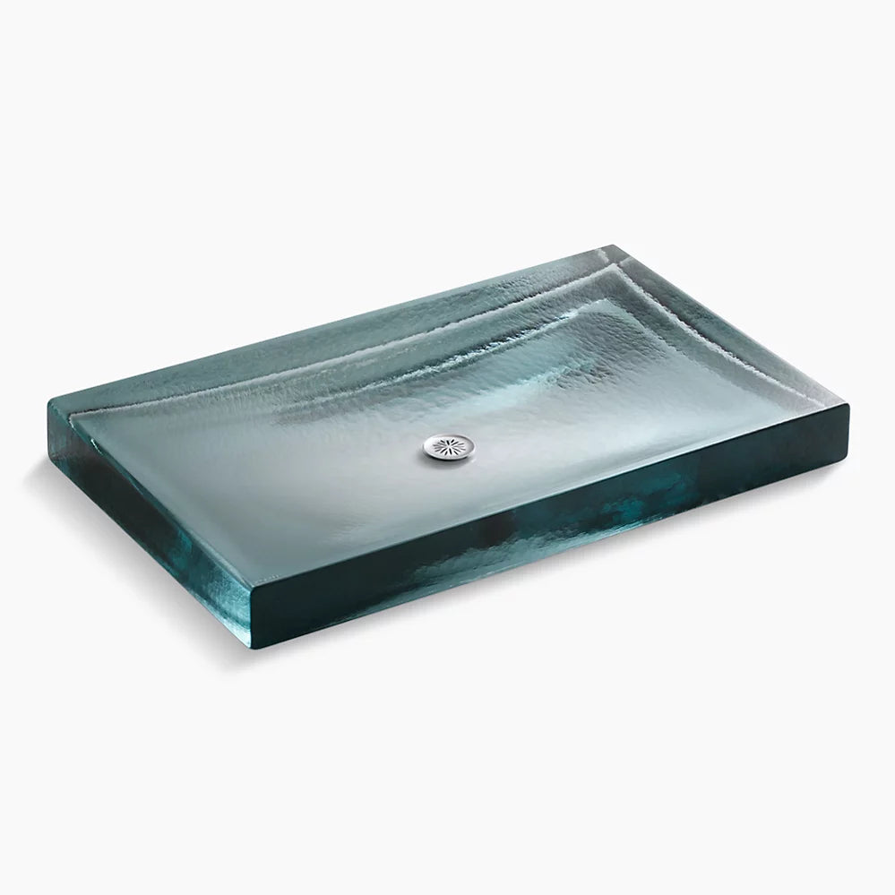 Kohler Antilia 28-3/4" rectangular vessel bathroom sink, no overflow K-2369-CG-B11 - Plumbing Market