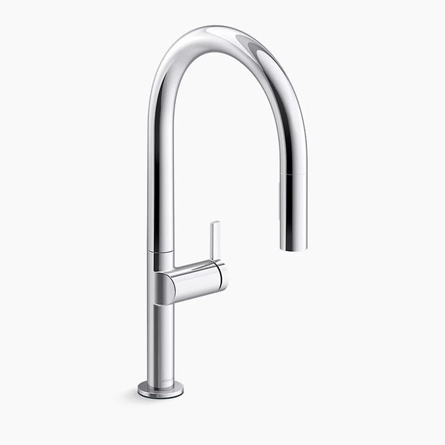 Kohler Components Pull-down kitchen sink faucet with two-function sprayhead K-28268-CP - Plumbing Market