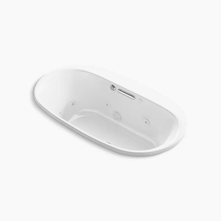 Kohler Underscore 65-1/2" x 35-3/4" drop-in Heated BubbleMassage air bath with whirlpool K-5716-XHGH-0 - Plumbing Market