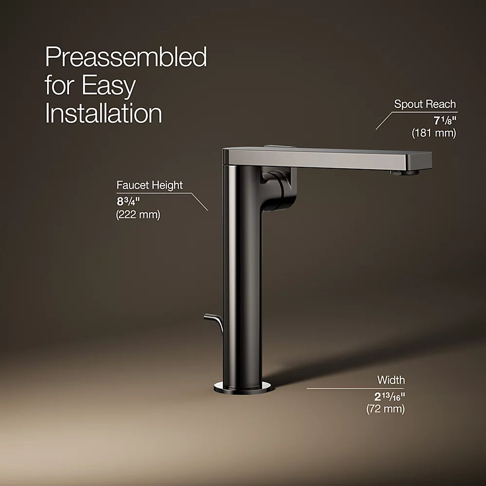 Kohler Composed Tall single-handle bathroom sink faucet with Lever handle, 1.2 gpm K-73168-4-TT - Plumbing Market