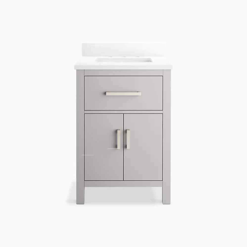 Kohler Kresla 24" bathroom vanity cabinet with sink and quartz top K-40637-BD1-AGA - Plumbing Market