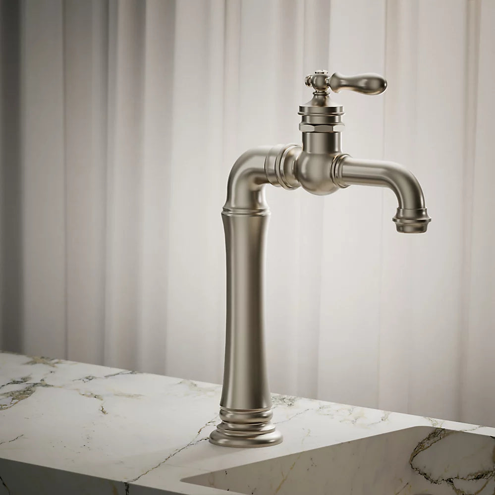 Kohler Artifacts Gentleman's Single-handle bathroom sink faucet, 1.2 gpm K-72763-9M-BN - Plumbing Market