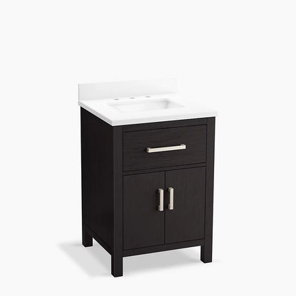 Kohler Kresla 24" bathroom vanity cabinet with sink and quartz top K-40637-BD1-BWK - Plumbing Market