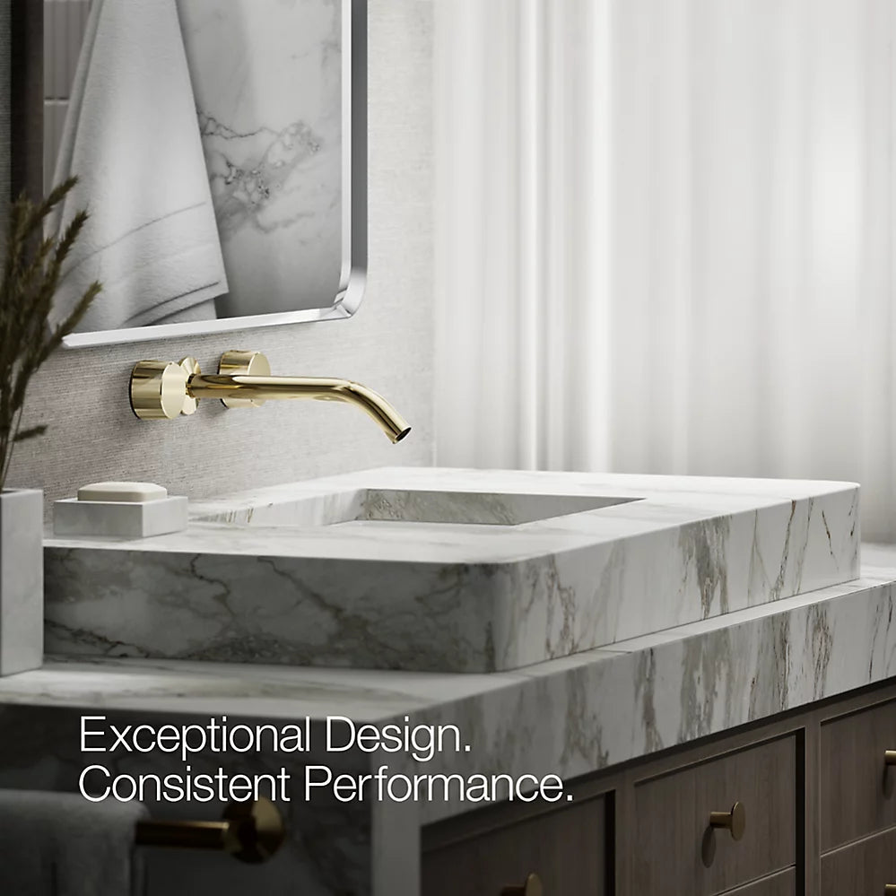 Kohler Components Wall-mount bathroom sink faucet Oyl handle trim K-T77981-8-AF - Plumbing Market
