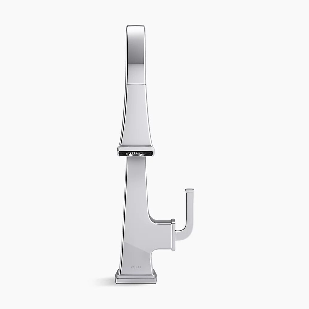 Kohler Riff Pull-down kitchen sink faucet with three-function sprayhead K-23830-BL - Plumbing Market