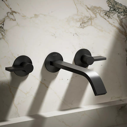 Kohler Components Wall-mount bathroom sink faucet spout with Ribbon design, 1.2 gpm K-T23888-BL - Plumbing Market
