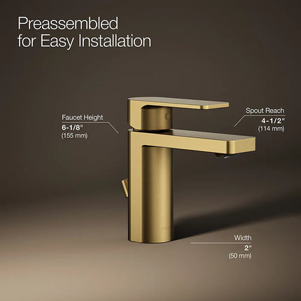 Kohler Parallel Single-handle bathroom sink faucet, 0.5 gpm K-23472-4N-2MB - Plumbing Market