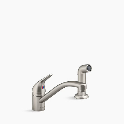 Kohler Jolt Single-handle kitchen sink faucet with side sprayer K-30614-VS - Plumbing Market
