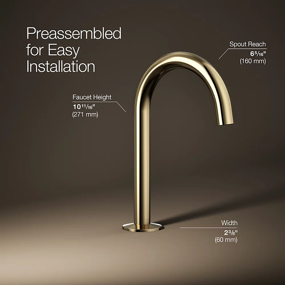 Kohler Components Bathroom sink faucet spout with Tube design, 1.2 gpm K-77967-AF - Plumbing Market