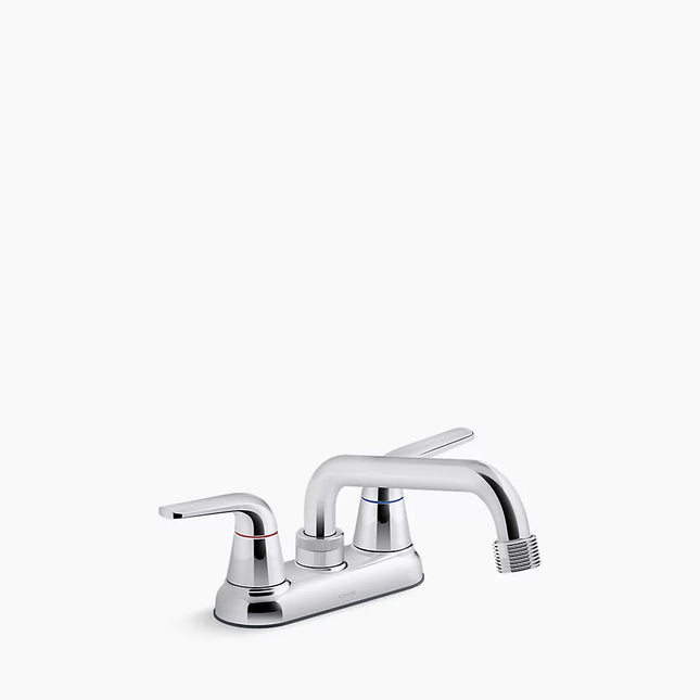 Kohler Jolt Two-handle utility sink faucet with 3/4" threaded GHT spout K-30619-CP - Plumbing Market