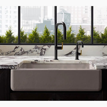 Kohler Components Pull-down kitchen sink faucet with two-function sprayhead K-28269-BMB - Plumbing Market