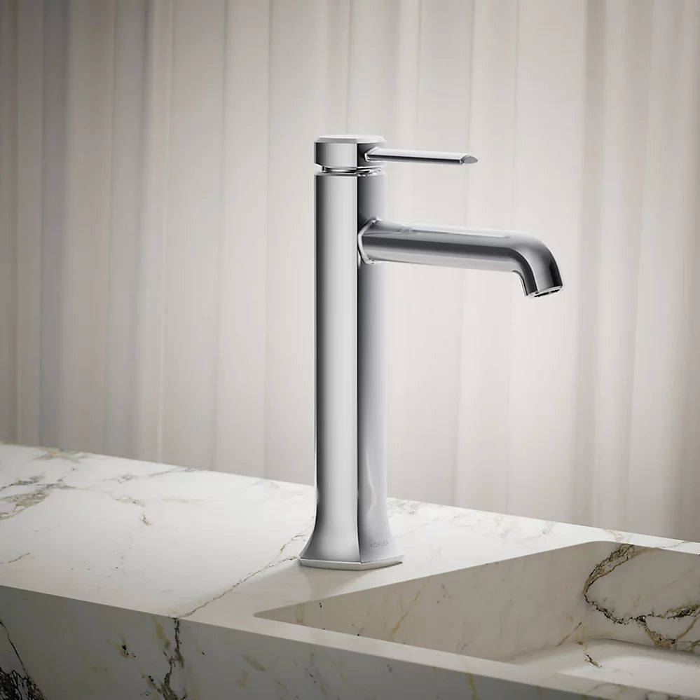 Kohler Occasion Tall single-handle bathroom sink faucet, 0.5 gpm K-27003-4N-CP - Plumbing Market