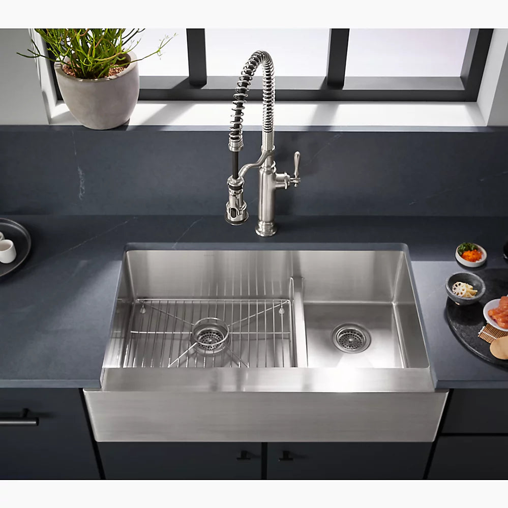 Kohler Tournant Semi-professional kitchen sink faucet with three-function sprayhead K-77515-CP - Plumbing Market