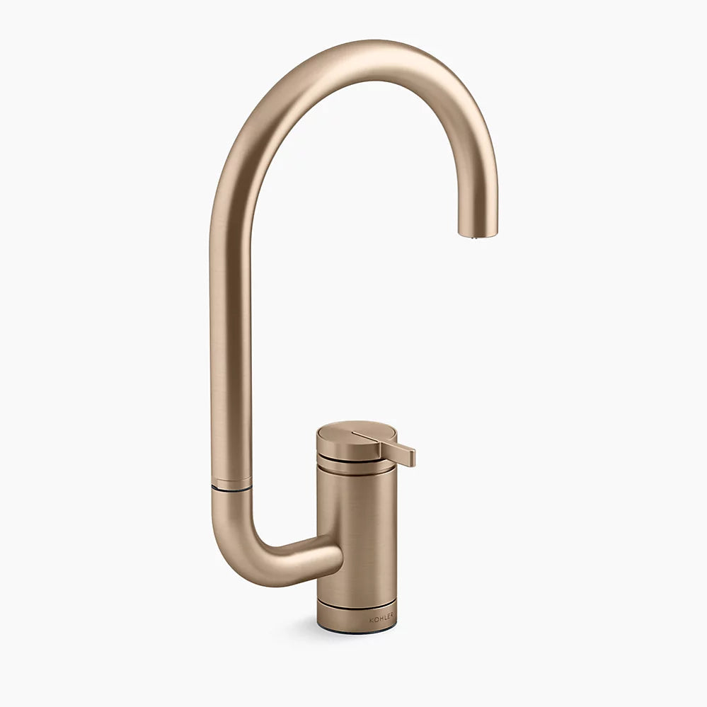 Kohler Components Single-handle bar sink faucet with two-function extended-reach spout K-28277-BV - Plumbing Market