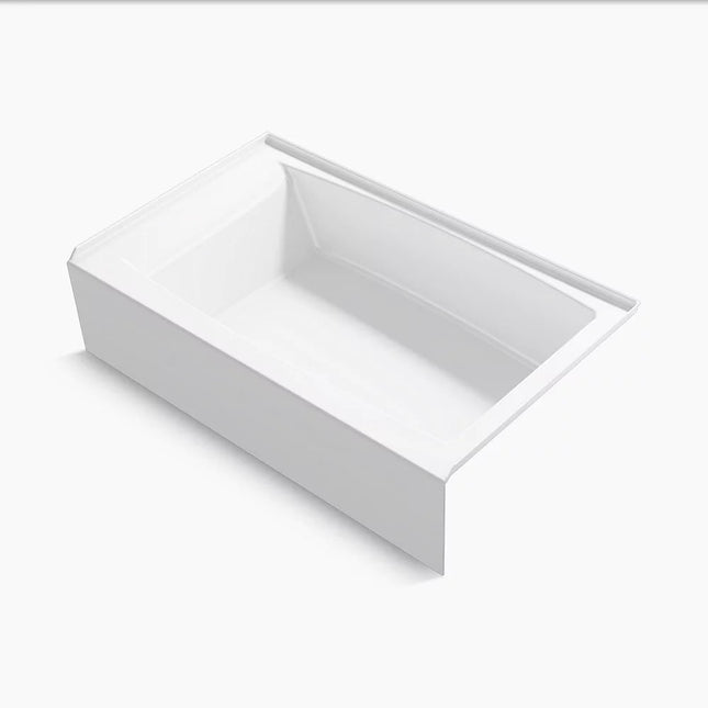 Kohler Entity 60" x 36" alcove bath with right drain K-26107-RA-0 - Plumbing Market