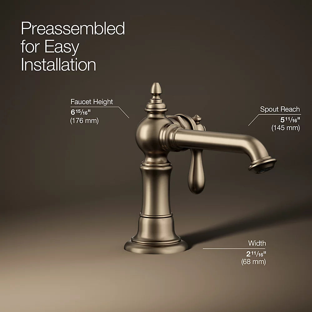 Kohler Artifacts Single-handle bathroom sink faucet, 1.2 gpm K-72762-9M-BV - Plumbing Market