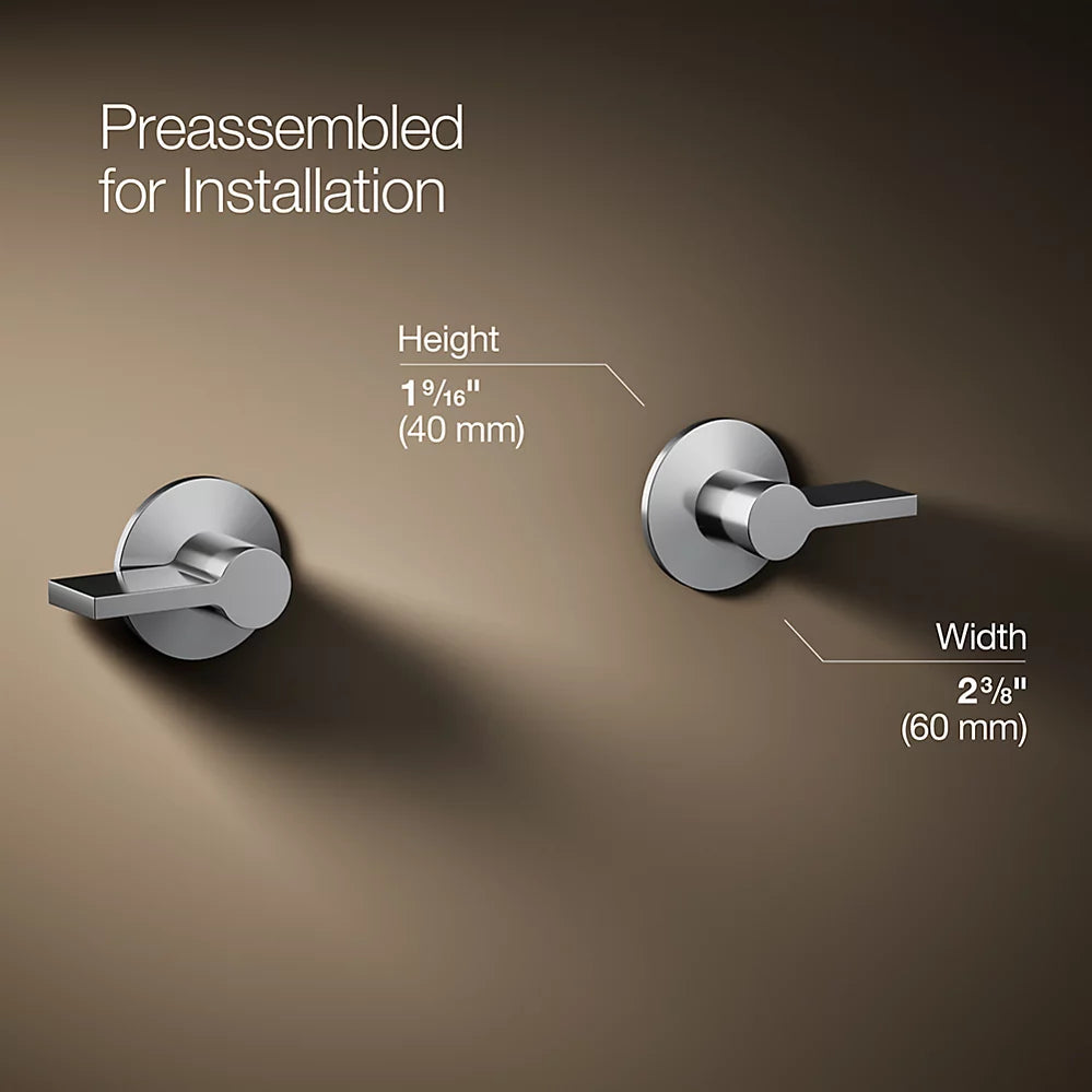 Kohler Components Wall-mount bathroom sink faucet Lever handle trim K-T77981-4-CP - Plumbing Market
