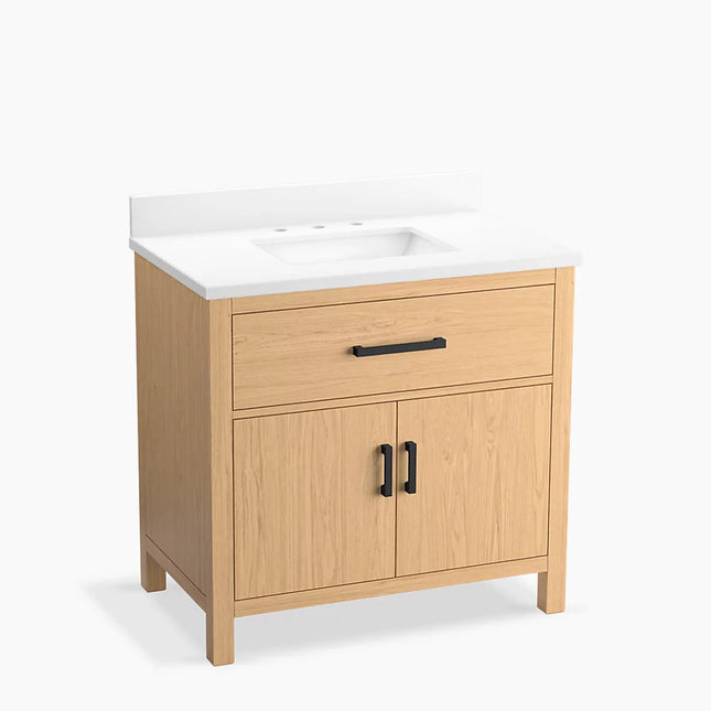 Kohler Kresla 36" bathroom vanity cabinet with sink and quartz top K-40639-BD1-WEK - Plumbing Market