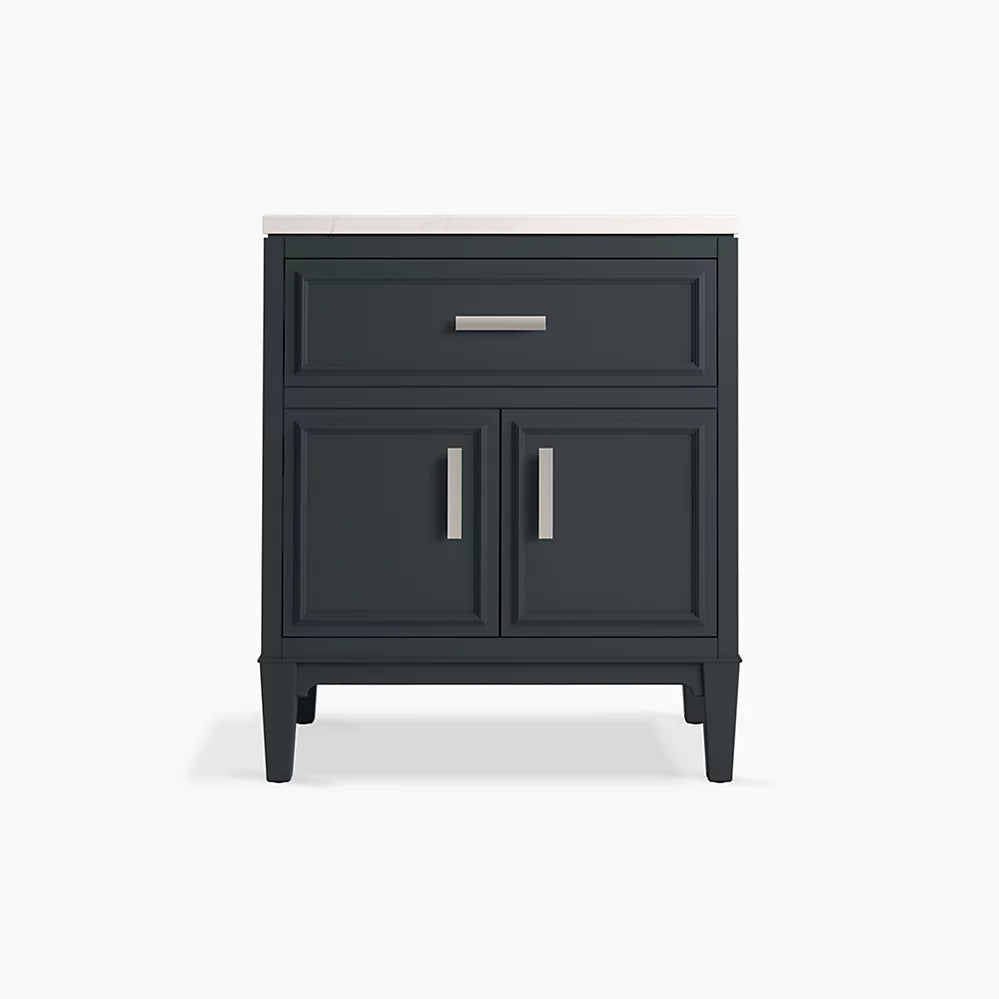 Kohler Southerk 30" bathroom vanity cabinet with sink and quartz top K-33544-ASB-0 - Plumbing Market