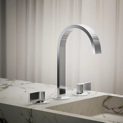 Kohler Components Bathroom sink faucet spout with Ribbon design, 1.2 gpm K-77968-CP - Plumbing Market