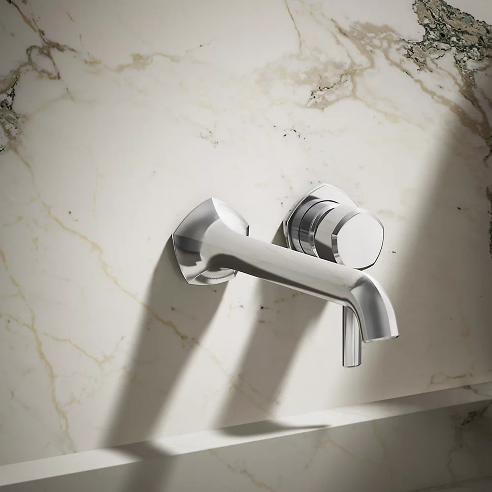 Kohler Occasion Wall-mount bathroom sink faucet spout with Straight design, 1.2 gpm K-T27011-ND-CP - Plumbing Market