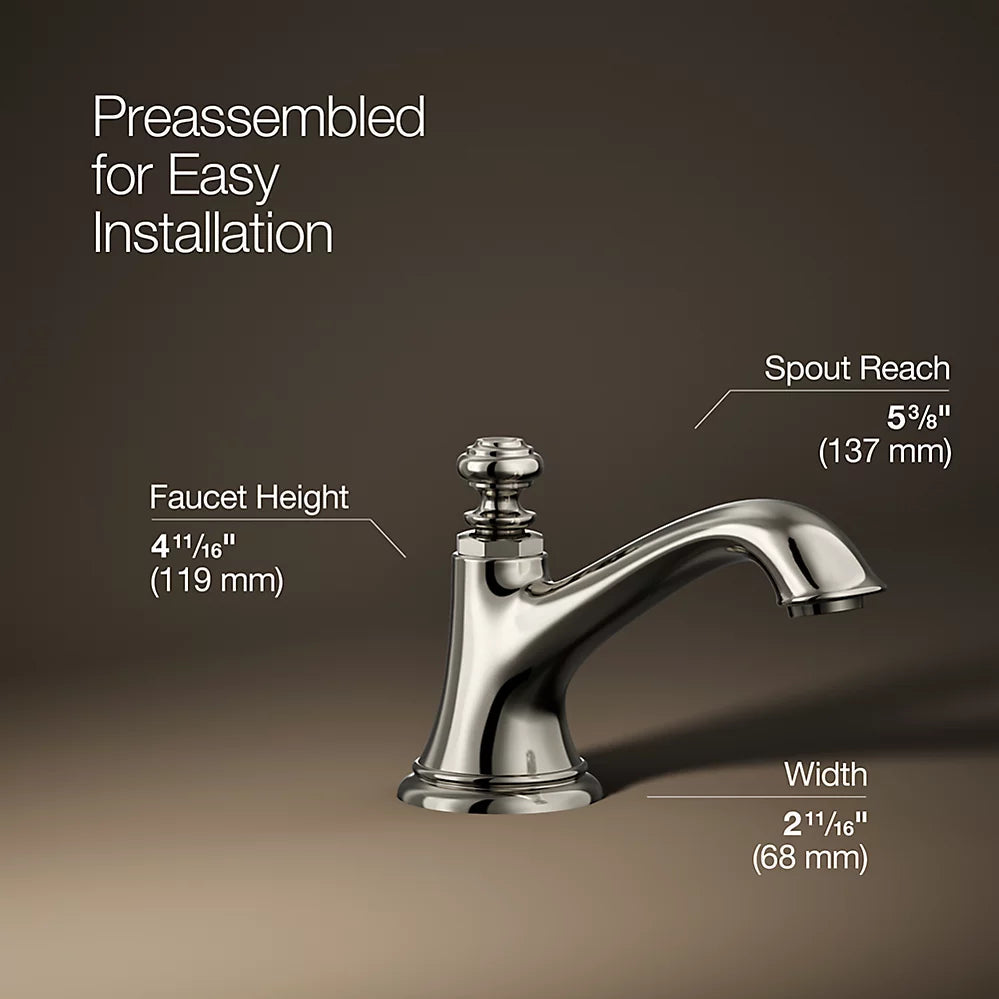 Kohler Artifacts with Bell design Bathroom sink faucet spout with Bell design, 1.2 gpm K-72759-SN - Plumbing Market