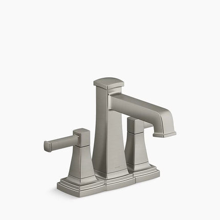 Kohler Riff Centerset bathroom sink faucet, 0.5 gpm K-27398-4N-BN - Plumbing Market