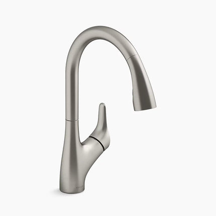 Kohler Rival Pull-down kitchen sink faucet with two-function sprayhead K-30469-VS - Plumbing Market