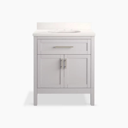 Kohler Hadron 30" bathroom vanity cabinet with sink and quartz top K-39604-ASB-AGA - Plumbing Market