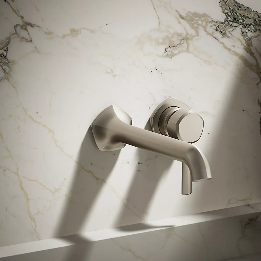Kohler Occasion Wall-mount bathroom sink faucet spout with Straight design, 1.2 gpm K-T27011-ND-BN - Plumbing Market