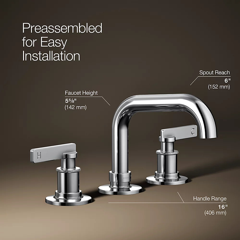 Kohler Castia by Studio McGee Widespread bathroom sink faucet, 1.2 gpm K-35908-4-CP - Plumbing Market