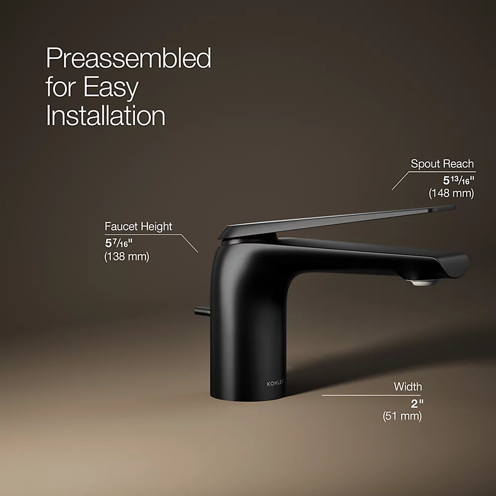 Kohler Avid Single-handle bathroom sink faucet, 1.2 gpm K-97345-4-BL - Plumbing Market